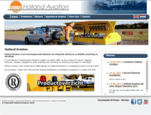 Tablet Screenshot of hollandaviation.nl